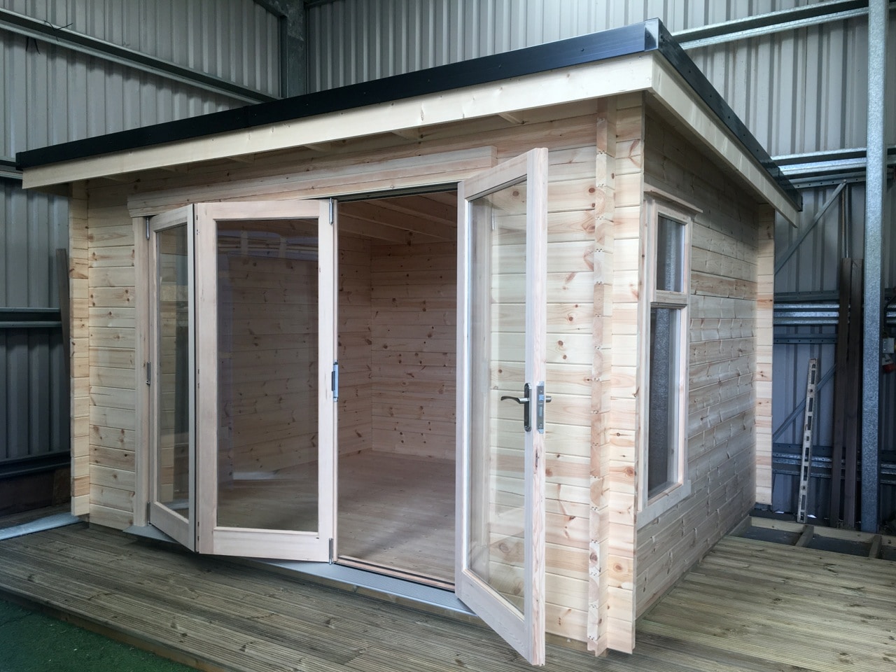 ex-display-pent-log-cabin-tunstall-garden-buildings ex-display-pent-log-cabin-tunstall-garden-buildings